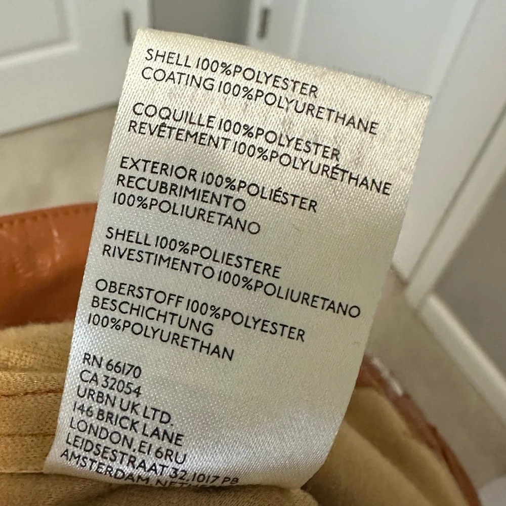 Free People Wide Leg Leather Pants Star Crossed Lovers Earthy Boho Neutral 12 - Picture 13 of 13